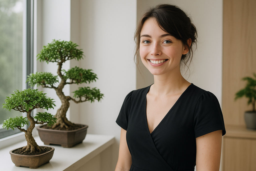 Karolina Piłat z bonsai